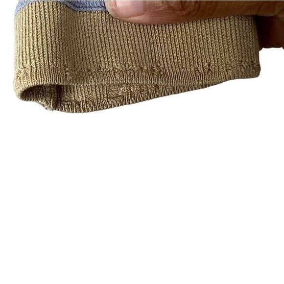 Acne Studios Pale Blue/Tan Eva Laddering Rib See-Through T-Shirt Size XS - Picture 7 of 12